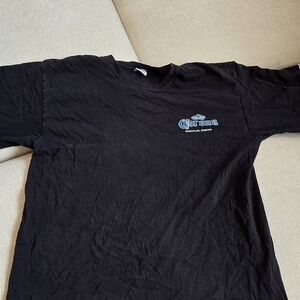 Corona Black Tee with Blue Logo